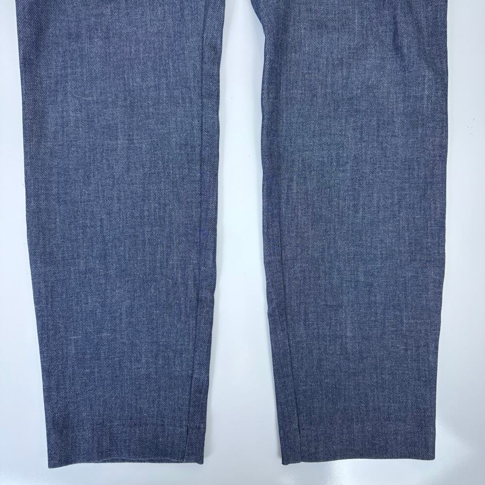 LOFT High Waist Skinny Pull On Pants Trousers Denim Chambray 8 - Picture 6 of 9